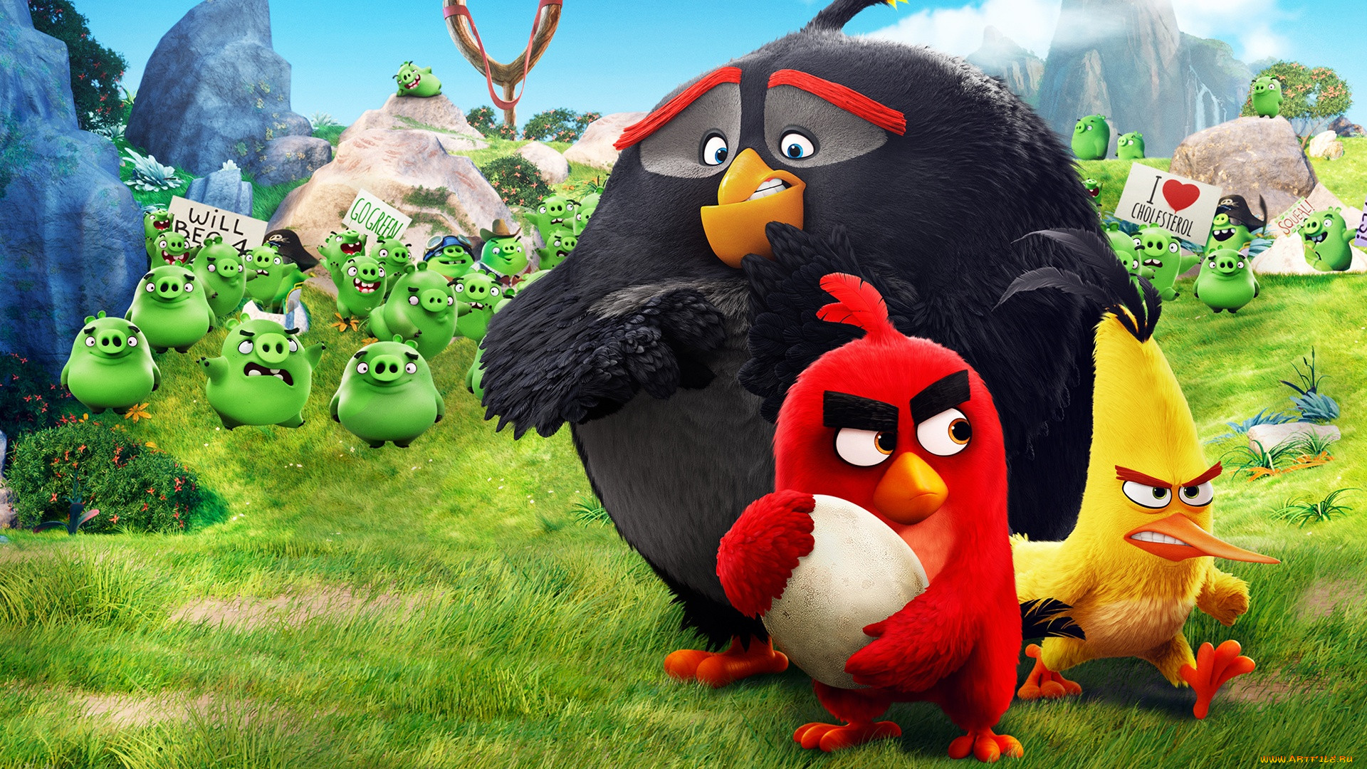 Обои The Angry Birds Movie Мультфильмы The Angry Birds Movie, обои для  рабочего стола, фотографии the angry birds movie, мультфильмы, персонажи  Обои для рабочего стола, скачать обои картинки заставки на рабочий стол.